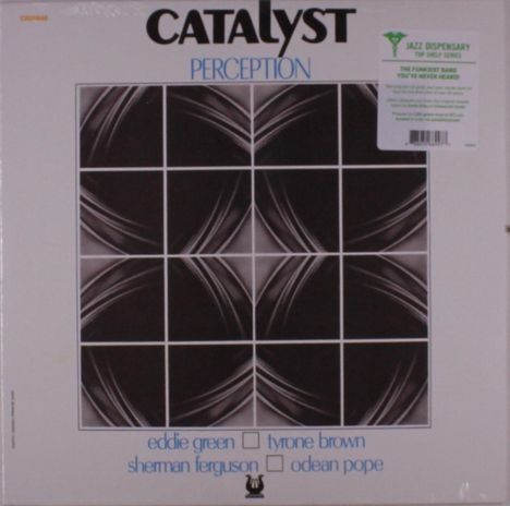 "Catalyst Perception" steht oben. Namen: Eddie Green, Tyrone Brown, Sherman Ferguson, Odean Pope. Bild zeigt geometrisches Muster.