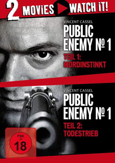 Public Enemy No. 1: Mordinstinkt / Todestrieb, 2 DVDs