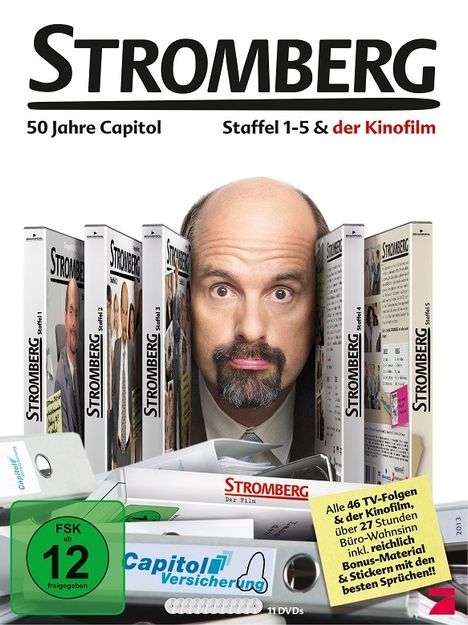 Stromberg-Box - Staffel 1-5 + Film, 11 DVDs