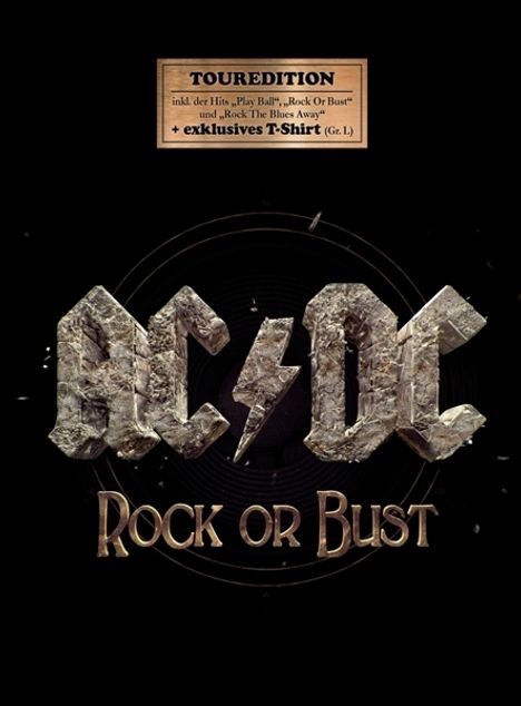 AC/DC: Rock Or Bust (Tour Edition + T-Shirt Größe L), 1 CD und 1 T-Shirt