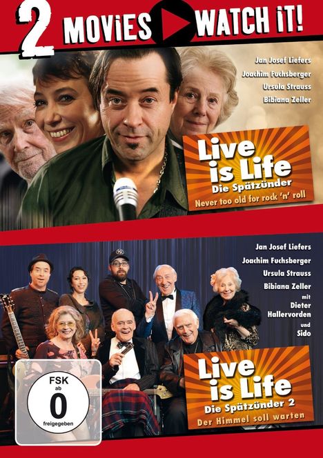 Live is Life - Die Spätzünder 1 &amp; 2, 2 DVDs