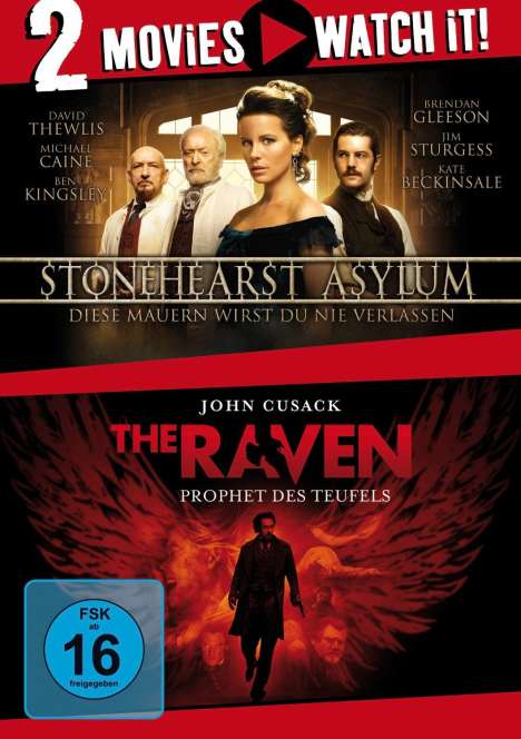 Stonehearst Asylum / The Raven, 2 DVDs