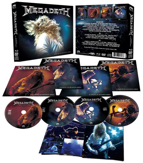 Megadeth: A Night In Buenos Aires, 2 CDs, 1 Blu-ray Disc und 1 DVD