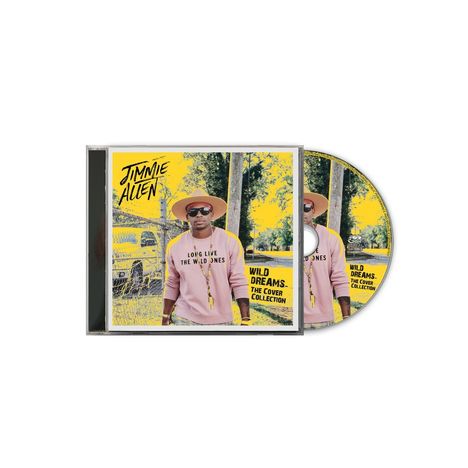 „Jimmie Allen“, „Long Live the Wild Ones“, „Wild Dreams: The Cover Collection“. Person mit Hut und Sonnenbrille.
