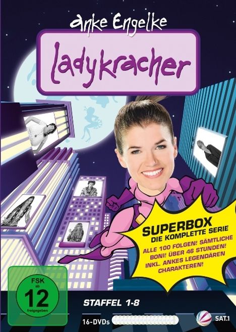 Ladykracher - Die große Fanbox (Staffel 1-8), 16 DVDs