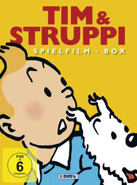 Tim und Struppi: Die Spielfilm-Box, 3 DVDs