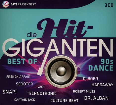 Die Hit-Giganten: Best Of 90's Dance, 3 CDs