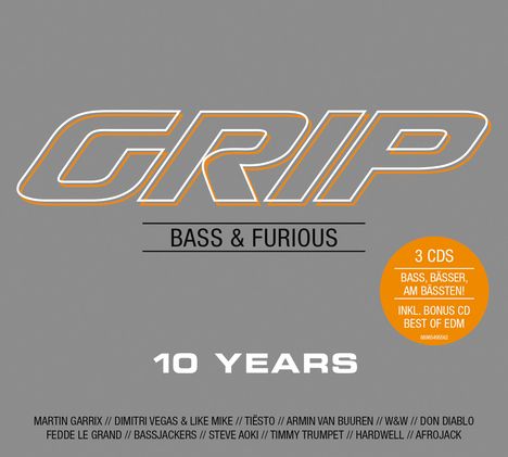 GRIP Bass &amp; Furious 10 Years, 3 CDs