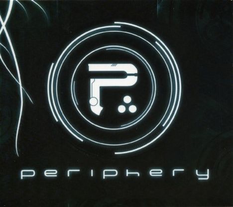 Text: "periphery". Ein stilisiertes Logo mit einem kreisförmigen Symbol und einem großen "P".