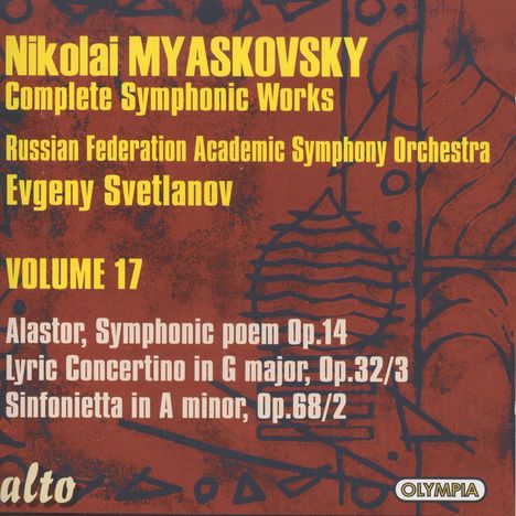 Nikolai Miaskowsky (1881-1950): Alastor op.14 (Symphonische Dichtung), CD