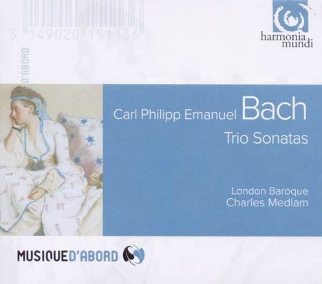 Carl Philipp Emanuel Bach (1714-1788): Triosonaten Wq.154-156,158,160, CD