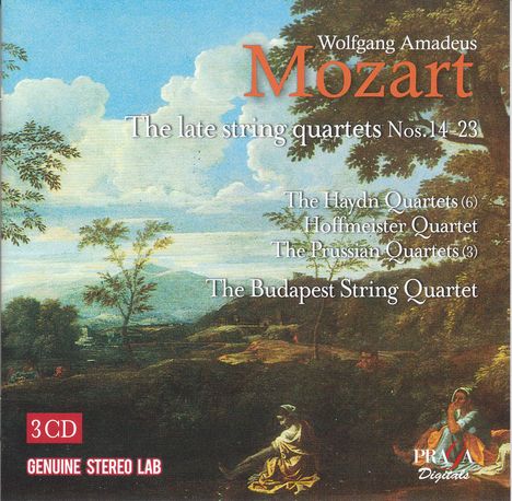 Wolfgang Amadeus Mozart (1756-1791): Streichquartette Nr.14-23, 3 CDs