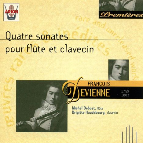 Francois Devienne (1759-1803): Sonaten für Flöte &amp; Cembalo Nr.1-3, CD