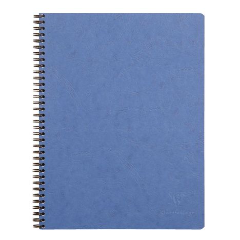 Age Bag Collegeblock mit Doppelspirale, A4+ 80 Blatt abtrennbar, perforiert, 4-fach gelocht, kariert, Einband blau, Buch