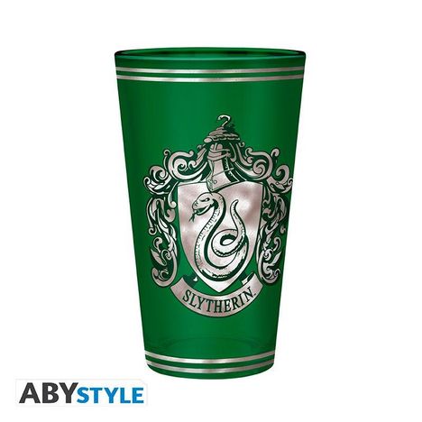HARRY POTTER - Premium Large Glass - 400ml - Slytherin, Diverse