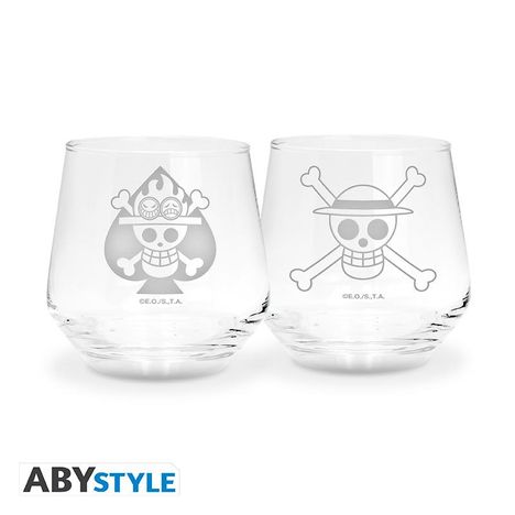 ONE PIECE Glas-Set  Set Luffy &amp; Ace, Diverse