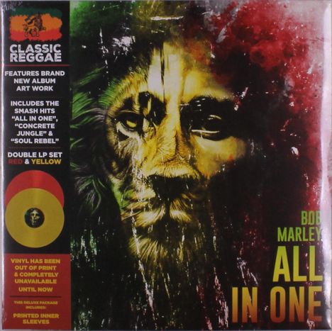 Bob Marley: All In One (remastered) (Limited Edition) (Red &amp; Yellow Vinyl), 2 LPs