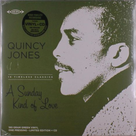 Quincy Jones (geb. 1933): A Sunday Kind Of Love (180g) (Limited Edition) (Green Vinyl), 1 LP und 1 CD