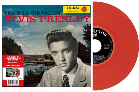 Elvis Presley (1935-1977): EP Peace In The Valley (US) (Limited Edition) (Red Vinyl), Single 7"