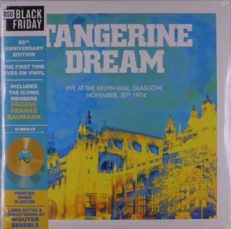 Tangerine Dream: Live At The Kelvin Hall, Glasgow, November, 20th 1974 (50th Anniversary) (remastered) (Limited Edition) (Blue &amp; Yellow Vinyl), 2 LPs