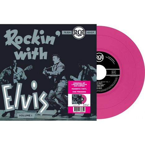 Elvis Presley: 7-EP Etranger N19 - Rockin' with Elvis (Volume I) (Magenta Vinyl), Single 7"