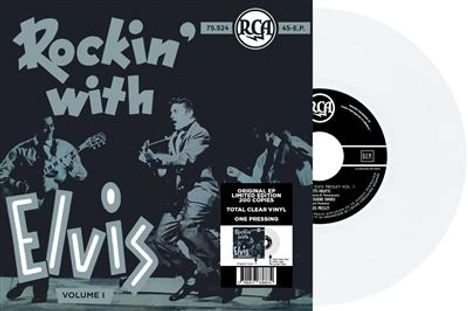 Elvis Presley: 7-EP Etranger N19 - Rockin' with Elvis (Volume I) (Transparent Vinyl), Single 7"