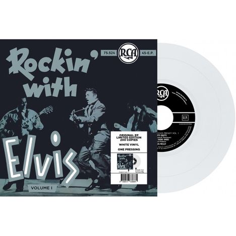 Elvis Presley: 7-EP Etranger N19 - Rockin' with Elvis (Volume I) (White Vinyl), Single 7"