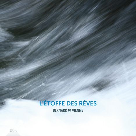 Text: "L'ÉTOFFE DES RÊVES" und "BERNARD DE VIENNE". Unscharfer, verschwommener Hintergrund in Blau- und Grautönen.