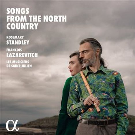 Text: "SONGS FROM THE NORTH COUNTRY", "ROSEMARY STANDLEY", "FRANÇOIS LAZAREVITCH", "LES MUSICIENS DE SAINT-JULIEN". Zwei Personen im Freien.