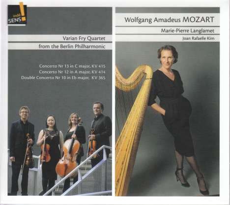 Wolfgang Amadeus Mozart (1756-1791): Klavierkonzerte Nr.10,12,13 (arrangiert für Harfe &amp; Streichquartett), CD