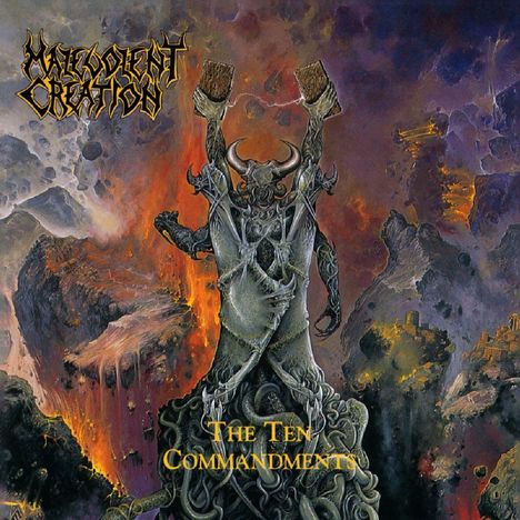 Malevolent Creation: The Ten Commandments (LImited-Edition) (Blue/Black/Clear Splattered Vinyl), LP