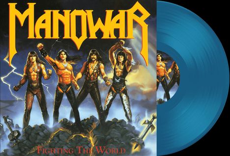 Manowar: Fighting The World (Limited Edition) (Translucent Blue Vinyl), LP
