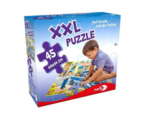XXL Puzzle Auf Streife mit der Polizei. 45 Teile, Spiele