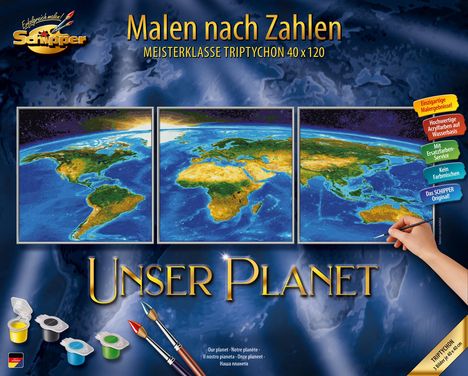 Schipper Malen nach Zahlen - Unser Planet (Tript.), Spiele