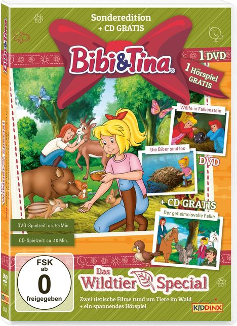 Bibi und Tina - Das Wildtier-Special, 1 DVD und 1 CD