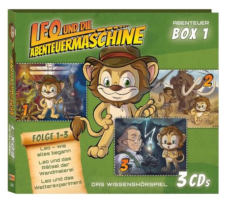 Leo &amp; die Abenteuermaschine Box 1 (Folge 1-3), 3 CDs