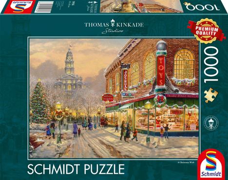 Ein Weinachtswunsch. Kinkade Collection 1.000 Teile, Spiele