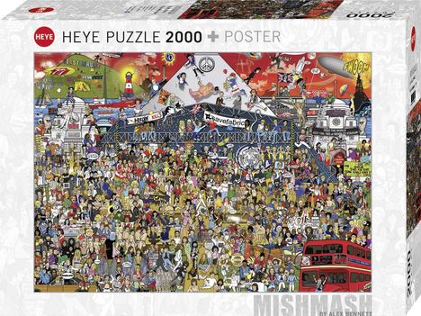 Alex Bennett: British Music History Puzzle 2000 Teile, Spiele