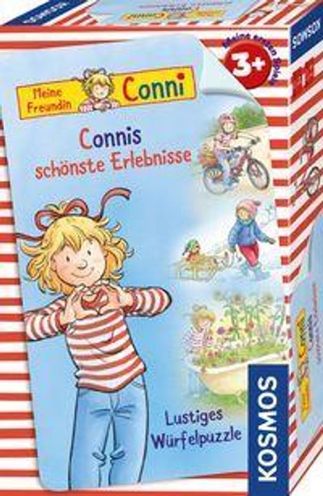 „Meine Freundin Conni“, „Connies schönste Erlebnisse“, „Lustiges Würfelpuzzle“, ab 3 Jahren. Illustration von Conni.