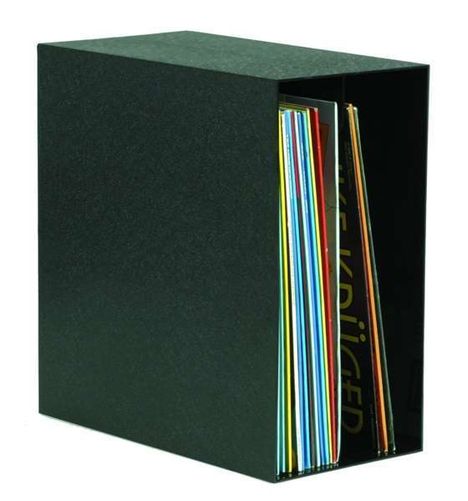 LP-Regal-Box für bis zu 50 LPs, schwarz, Zubehör