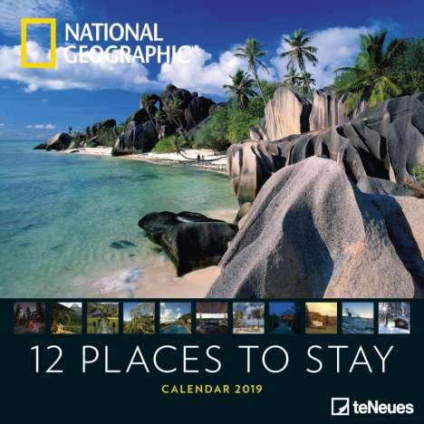 2019 Natio Geog 12 Places Grid Calendar, Buch