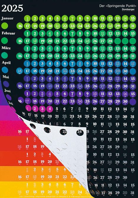 Der Springende Punkt schwarz 2025 57,5x81, Kalender