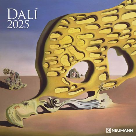 Dali 2025 - Wand-Kalender - Broschüren-Kalender - 30x30 - 30x60 geöffnet - Kunst-Kalender, Kalender