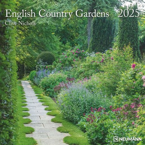 English Country Gardens 2025 - Wand-Kalender - Broschüren-Kalender - 30x30 - 30x60 geöffnet - Garten, Kalender