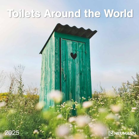 Toilets Around the World 2025 - Wand-Kalender - Broschüren-Kalender - 30x30 - 30x60 geöffnet - Toiletten-Kalender, Kalender