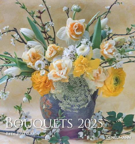 Bouquets 2025 - Foto-Kalender - Wand-Kalender - 45x48 - Blumen-Kalender, Kalender