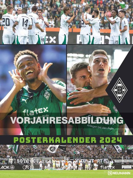 Borussia Mönchengladbach 2025 - Wandkalender XL - Fußballkalender - Fankalender - 48x64 - Sport, Kalender