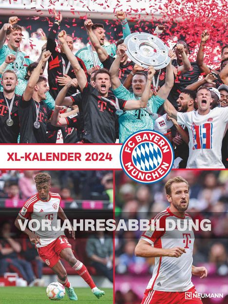 FC Bayern München 2025 - Poster-Kalender-XL - Fan-Kalender - Fußball-Kalender - 48x64 - Sport, Kalender