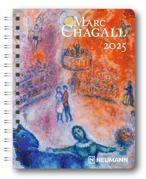 Marc Chagall 2025 - Diary - Buchkalender - Taschenkalender - Kunstkalender - 16,5x21,6, Buch