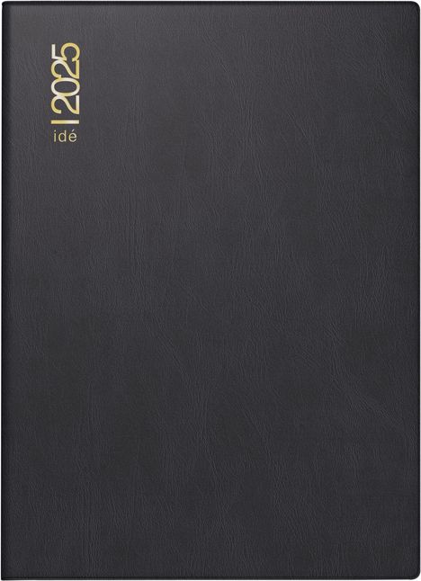 rido/idé 7013002905 Taschenkalender Modell perfect/Technik I (2025)| 2 Seiten = 1 Woche| A6| 208 Seiten| Kunststoff-Einband| schwarz, Buch